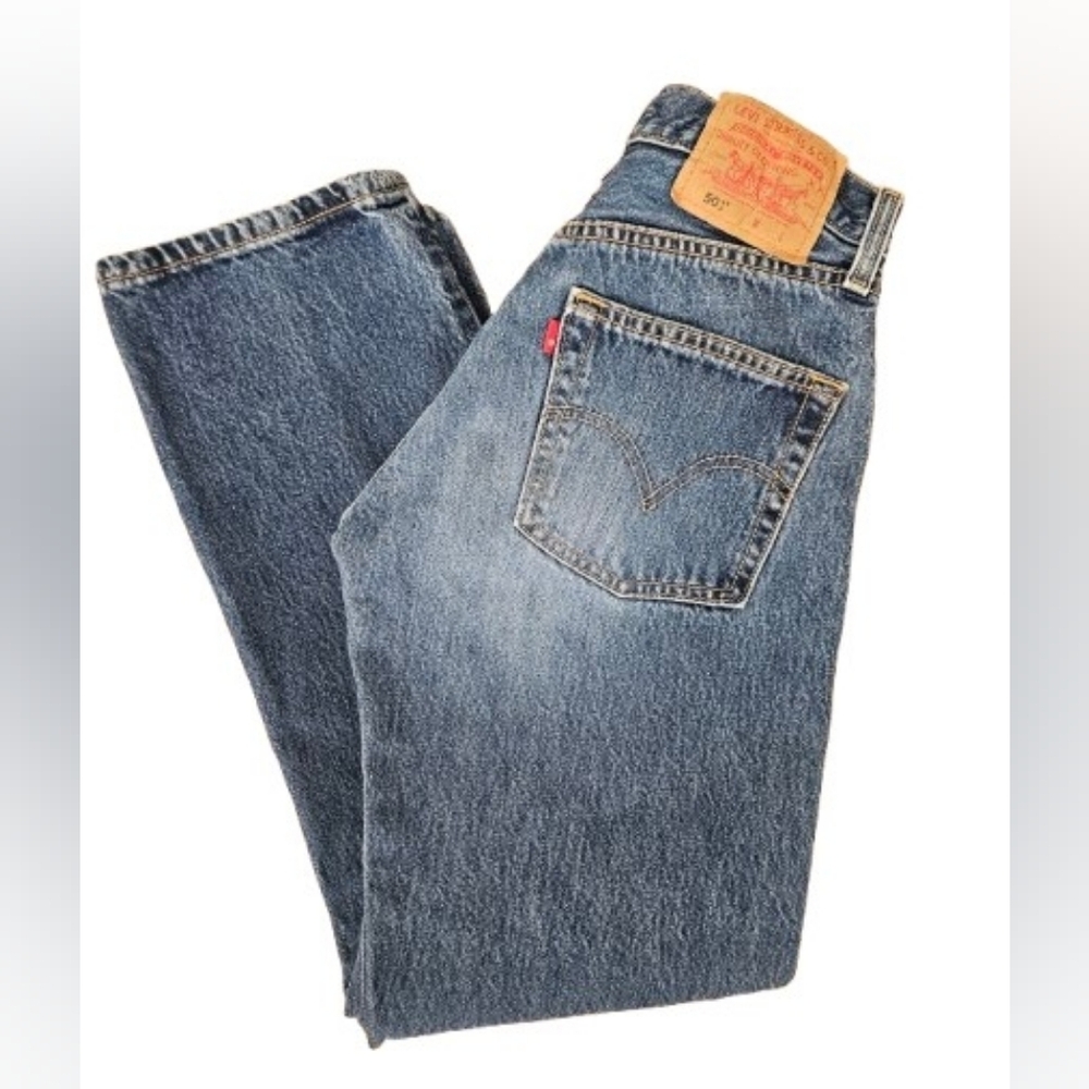 Levi’s 501 Upcycled by The Vintage Twin Jeans W25 Straight Leg High Rise Denim
